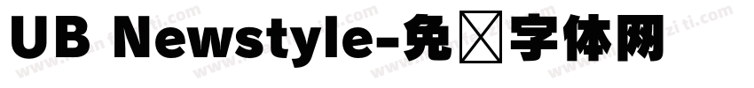 UB Newstyle字体转换